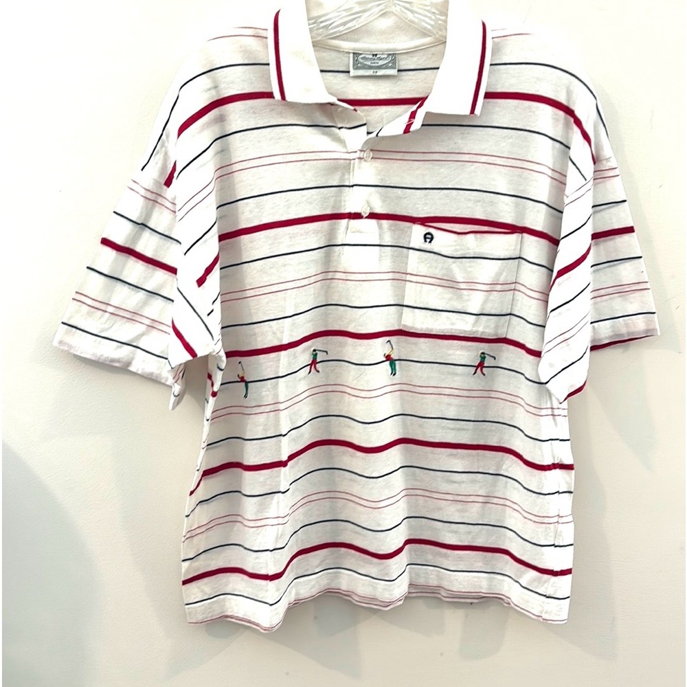 Vintage Etienne Aigner Rare Men’s Short sleeve Golf Shirt w/Golf men Size 48/M